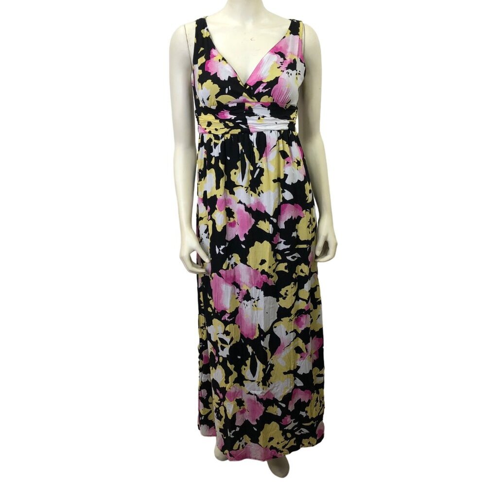 OLD‎ NAVY SLEEVELESS V NECK FLORAL MAXI DRESS SIZE 2